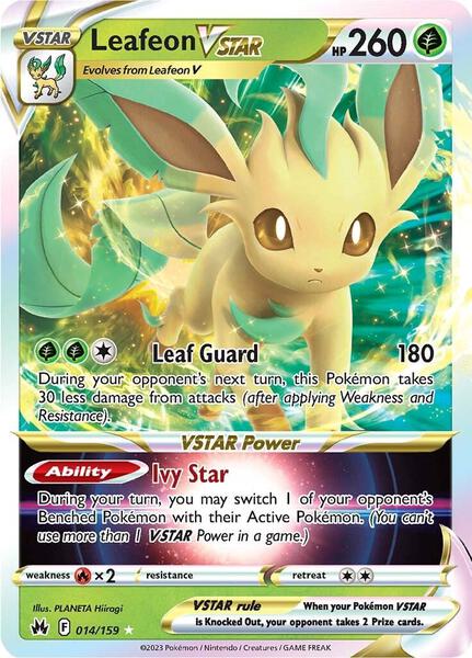 Leafeon VSTAR - SWSH Crown Zenith - Holofoil - Lightly Played (LP)