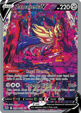 Zamazenta V - Crown Zenith Galarian Gallery - Holofoil - Near Mint (NM)