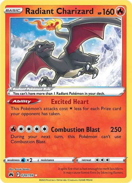 Radiant Charizard - Crown Zenith - Holofoil - Near Mint (NM)