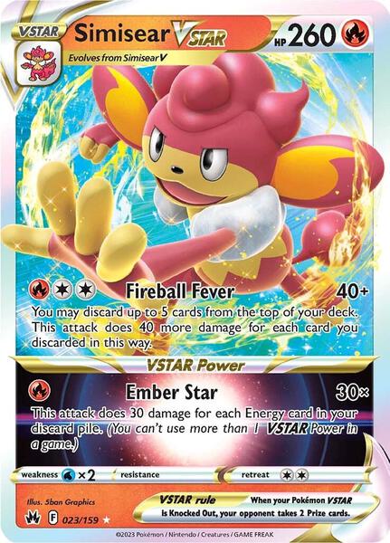Simisear VSTAR - Crown Zenith - Holofoil - Near Mint (NM)