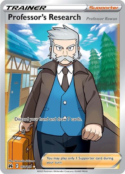 Professor's Research (Full Art) - Crown Zenith - Holofoil - Near Mint (NM)