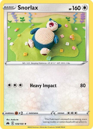 Snorlax - Crown Zenith - Reverse Holofoil - Near Mint (NM)