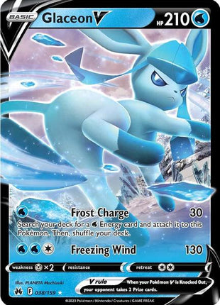 Glaceon V - Crown Zenith - Holofoil - Near Mint (NM)