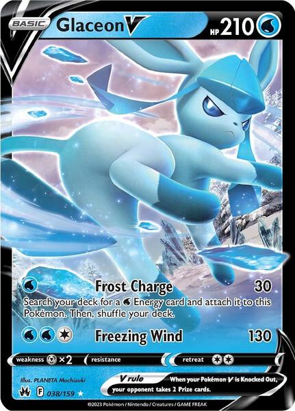 Glaceon V - Crown Zenith - Holofoil - Near Mint (NM)