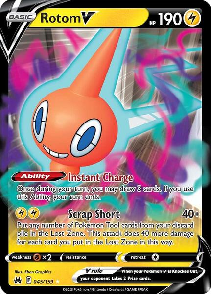 Rotom V - Crown Zenith - Holofoil - Near Mint (NM)