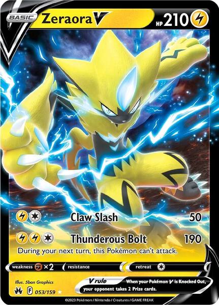 Zeraora V - Crown Zenith - Holofoil - Near Mint (NM)