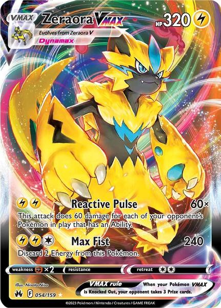 Zeraora VMAX - Crown Zenith - Holofoil - Near Mint (NM)