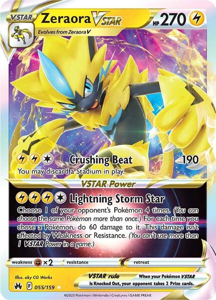 Zeraora VSTAR - Crown Zenith - Holofoil - Near Mint (NM)