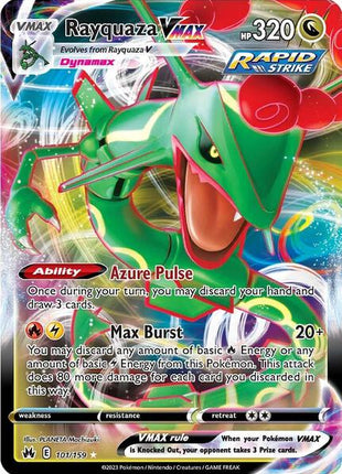 Rayquaza VMAX (101) - Crown Zenith - Holofoil - Near Mint (NM)