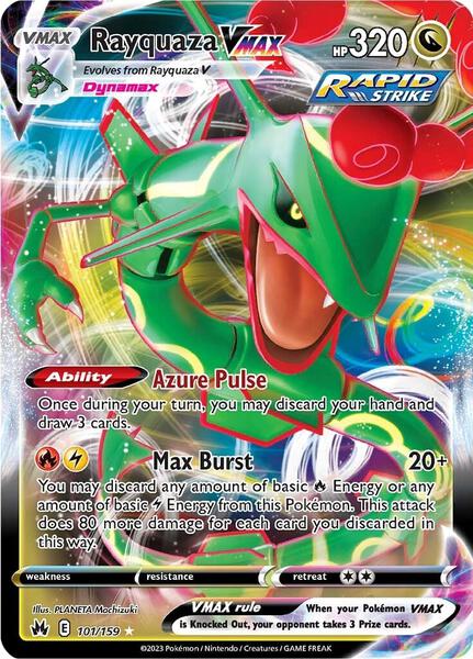 Rayquaza VMAX (101) - Crown Zenith - Holofoil - Near Mint (NM)