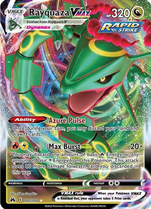 Rayquaza VMAX (102) - Crown Zenith - Holofoil - Near Mint (NM)