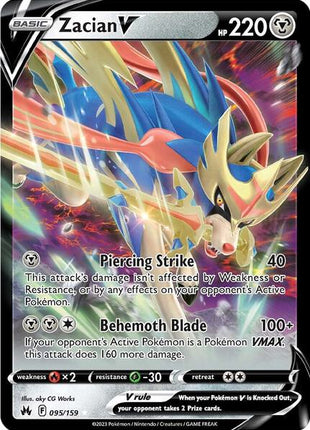 Zacian V - Crown Zenith - Holofoil - Near Mint (NM)