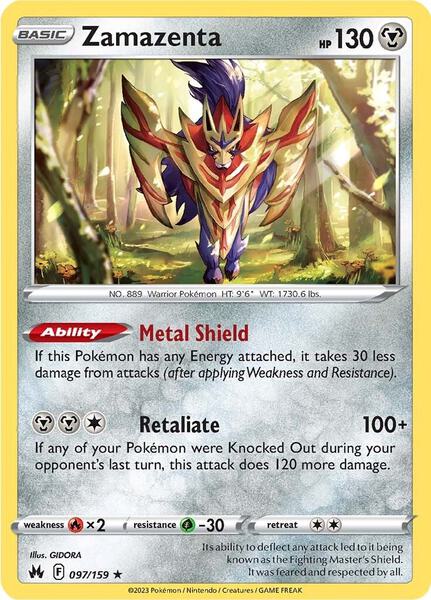 Zamazenta - Crown Zenith - Holofoil - Near Mint (NM)