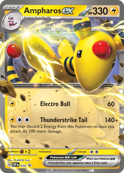 Ampharos ex - 016 - SV Scarlet and Violet Promo Cards - Holofoil - Near Mint (NM)