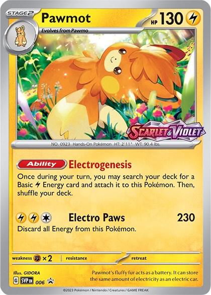 Pawmot - 006 (Prerelease) - SV Scarlet and Violet Promo Cards - Holofoil - Near Mint (NM)