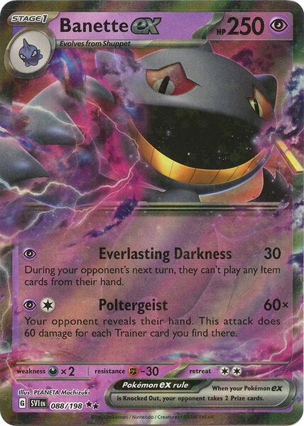 Banette ex - 088/198 - SV01 Scarlet and Violet Base Set - Holofoil - Lightly Played (LP)