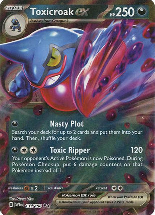Toxicroak ex - 131/198 - SV01 Scarlet and Violet Base Set - Holofoil - Near Mint (NM)