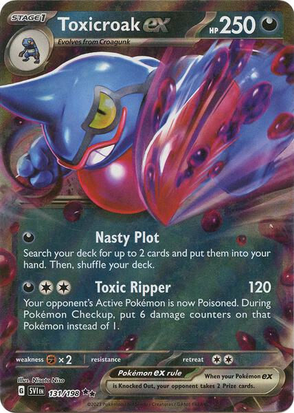 Toxicroak ex - 131/198 - SV01 Scarlet and Violet Base Set - Holofoil - Near Mint (NM)