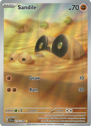 Sandile - 216/198 - SV01 Scarlet and Violet Base Set - Holofoil - Near Mint (NM)