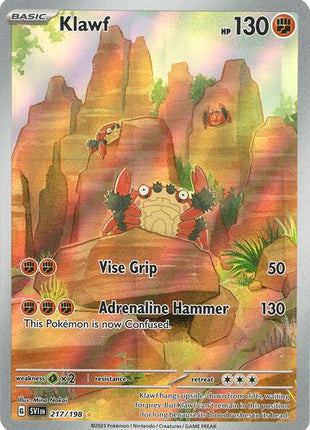 Klawf - 217/198 - SV01 Scarlet and Violet Base Set - Holofoil - Near Mint (NM)