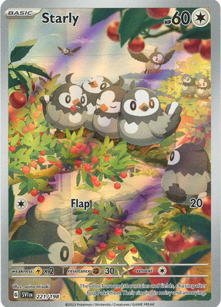Starly - 221/198 - SV01 Scarlet and Violet Base Set - Holofoil - Near Mint (NM)