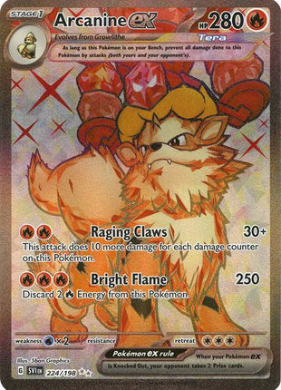Arcanine ex - 224/198 - SV01 Scarlet and Violet Base Set - Holofoil - Near Mint (NM)