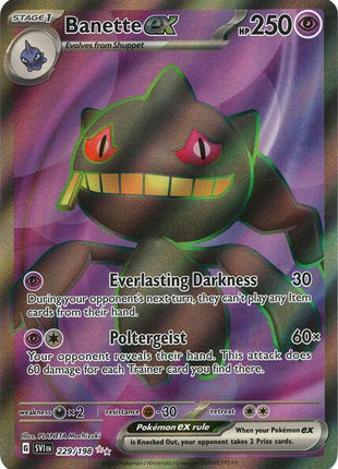 Banette ex - 229/198 - SV01 Scarlet and Violet Base Set - Holofoil - Near Mint (NM)