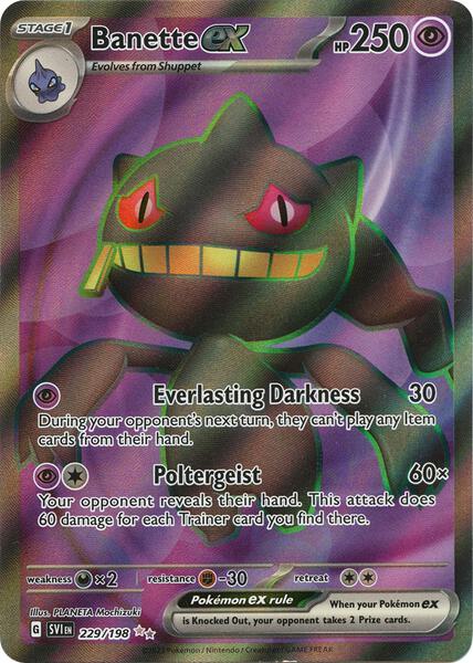 Banette ex - 229/198 - SV01 Scarlet and Violet Base Set - Holofoil - Near Mint (NM)
