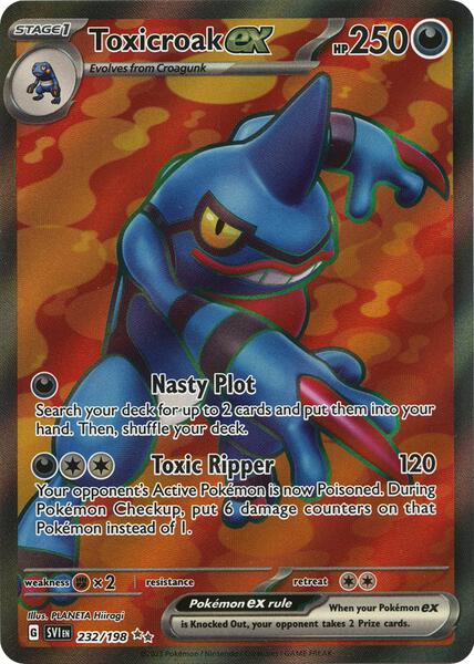 Toxicroak ex - 232/198 - SV01 Scarlet and Violet Base Set - Holofoil - Near Mint (NM)
