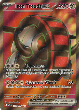 Iron Treads ex - 233/198 - SV01 Scarlet and Violet Base Set - Holofoil - Near Mint (NM)