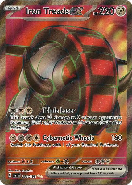 Iron Treads ex - 233/198 - SV01 Scarlet and Violet Base Set - Holofoil - Near Mint (NM)