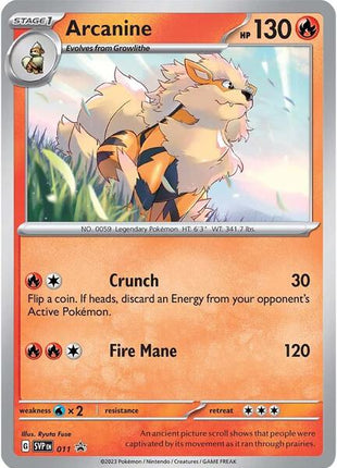 Arcanine - 011 - SV Scarlet and Violet Promo Cards - Holofoil - Near Mint (NM)