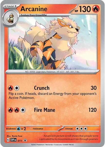 Arcanine - 011 - SV Scarlet and Violet Promo Cards - Holofoil - Near Mint (NM)