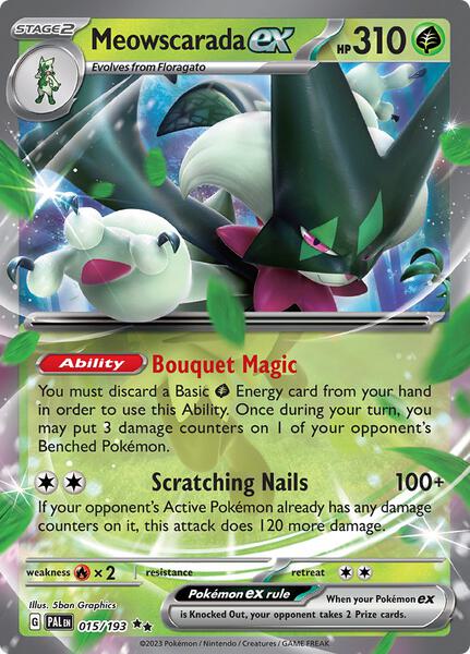 Meowscarada ex - 015/193 - SV02 Paldea Evolved - Holofoil - Near Mint (NM)