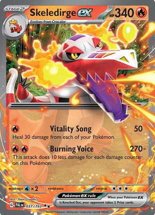 Skeledirge ex - 037/193 - SV02 Paldea Evolved - Holofoil - Near Mint (NM)