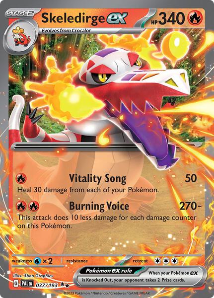 Skeledirge ex - 037/193 - SV02 Paldea Evolved - Holofoil - Near Mint (NM)