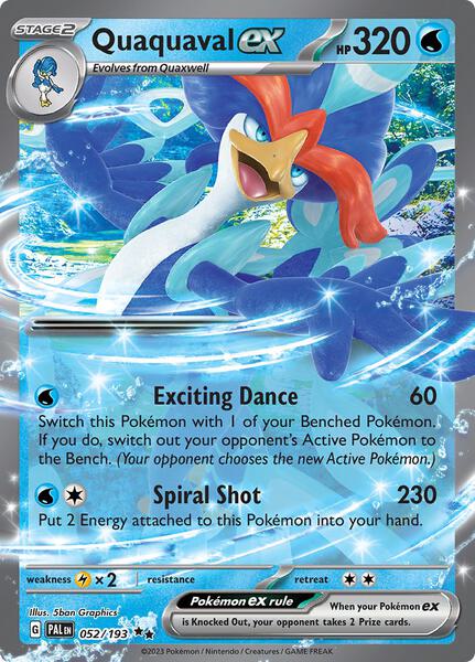 Quaquaval ex - 052/193 - SV02 Paldea Evolved - Holofoil - Near Mint (NM)