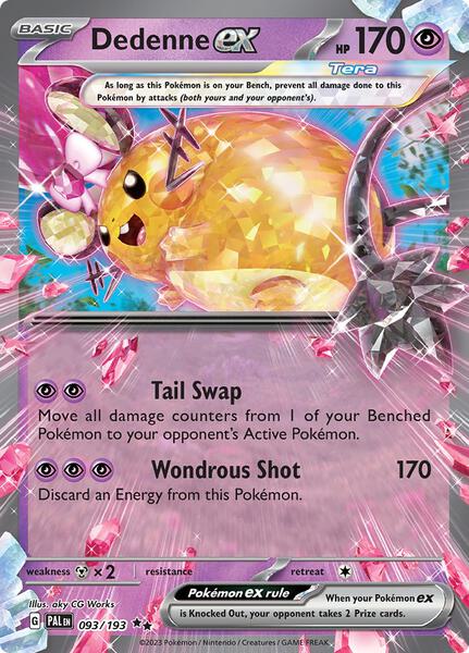 Dedenne ex - 093/193 - SV02 Paldea Evolved - Holofoil - Near Mint (NM)