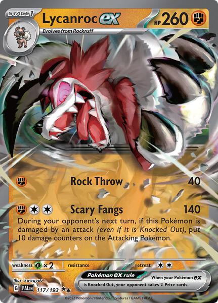 Lycanroc ex - SV02 Paldea Evolved - Holofoil - Near Mint (NM)