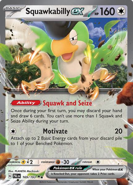Squawkabilly ex - SV02 Paldea Evolved - Holofoil - Near Mint (NM)
