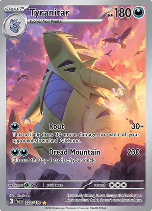 Tyranitar - 222/193 - SV02 Paldea Evolved - Holofoil - Near Mint (NM)