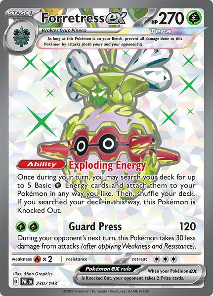 Forretress ex - 230/193 - SV02 Paldea Evolved - Holofoil - Near Mint (NM)