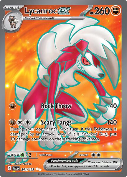 Lycanroc ex - 241/193 - SV02 Paldea Evolved - Holofoil - Near Mint (NM)