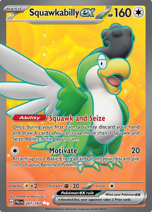 Squawkabilly ex - 247/193 - SV02 Paldea Evolved - Holofoil - Near Mint (NM)