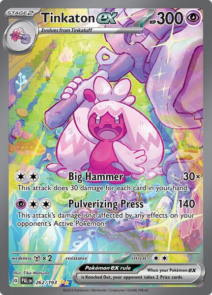 Tinkaton ex - 262/193 - SV02 Paldea Evolved - Holofoil - Lightly Played (LP)