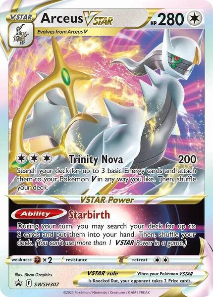 Arceus VSTAR - SWSH307 - SWSH Sword and Shield Promo Cards - Holofoil - Near Mint (NM)