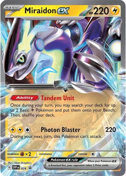 Miraidon ex - 028 - SV Scarlet and Violet Promo Cards - Holofoil - Near Mint (NM)
