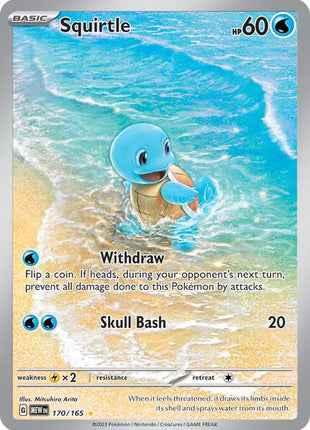 Squirtle - 170/165 - SV Scarlet and Violet 151 - Holofoil - Lightly Played (LP)