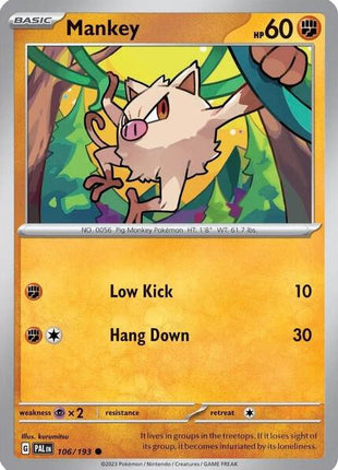 Mankey - 106/193 (Cosmos Holo) - Miscellaneous Cards and Products - Holofoil - Near Mint (NM)