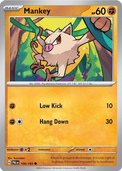 Mankey - 106/193 (Cosmos Holo) - Miscellaneous Cards and Products - Holofoil - Near Mint (NM)